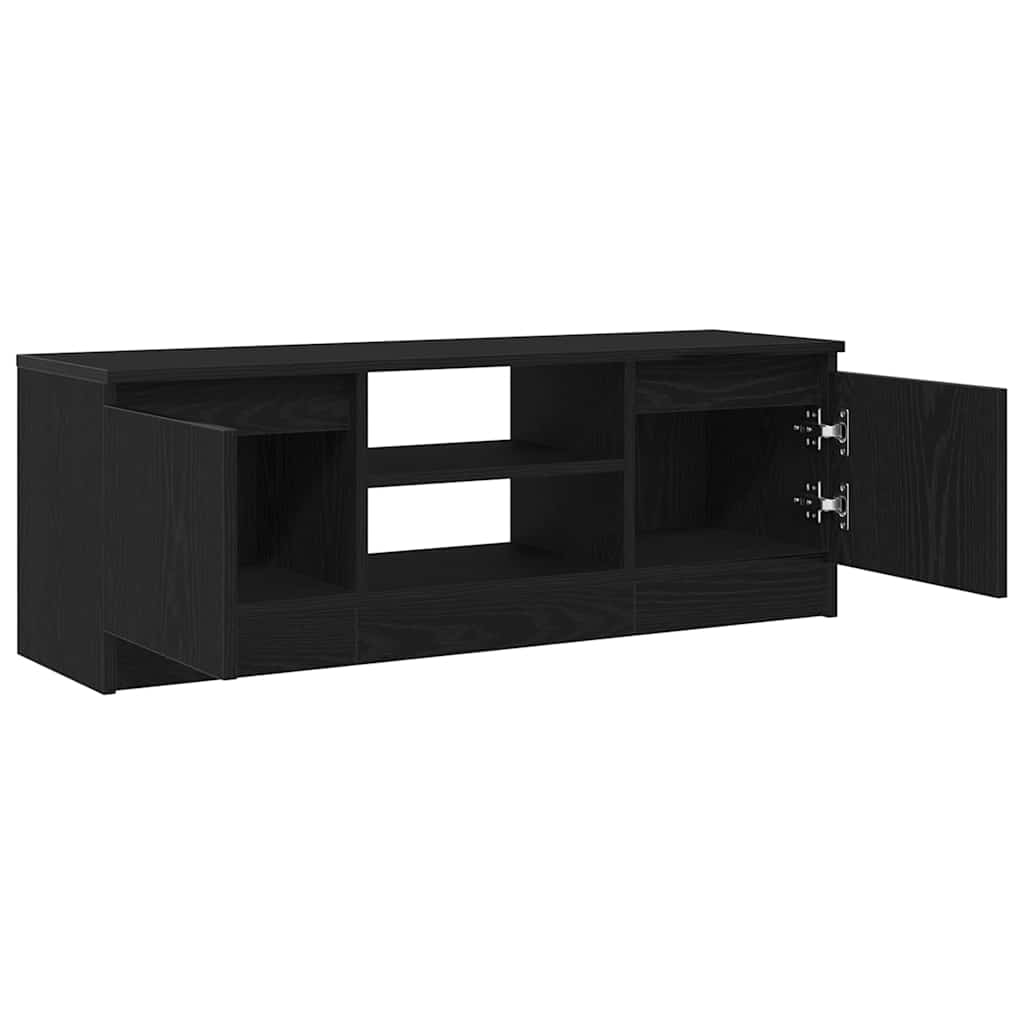 vidaXL Szafka RTV, czarny dąb, 102x30x36 cm, materiał drewnopochodny
