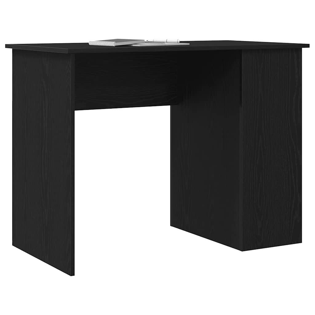 vidaXL Biurko, czarny dąb, 100x55x75 cm, materiał drewnopochodny