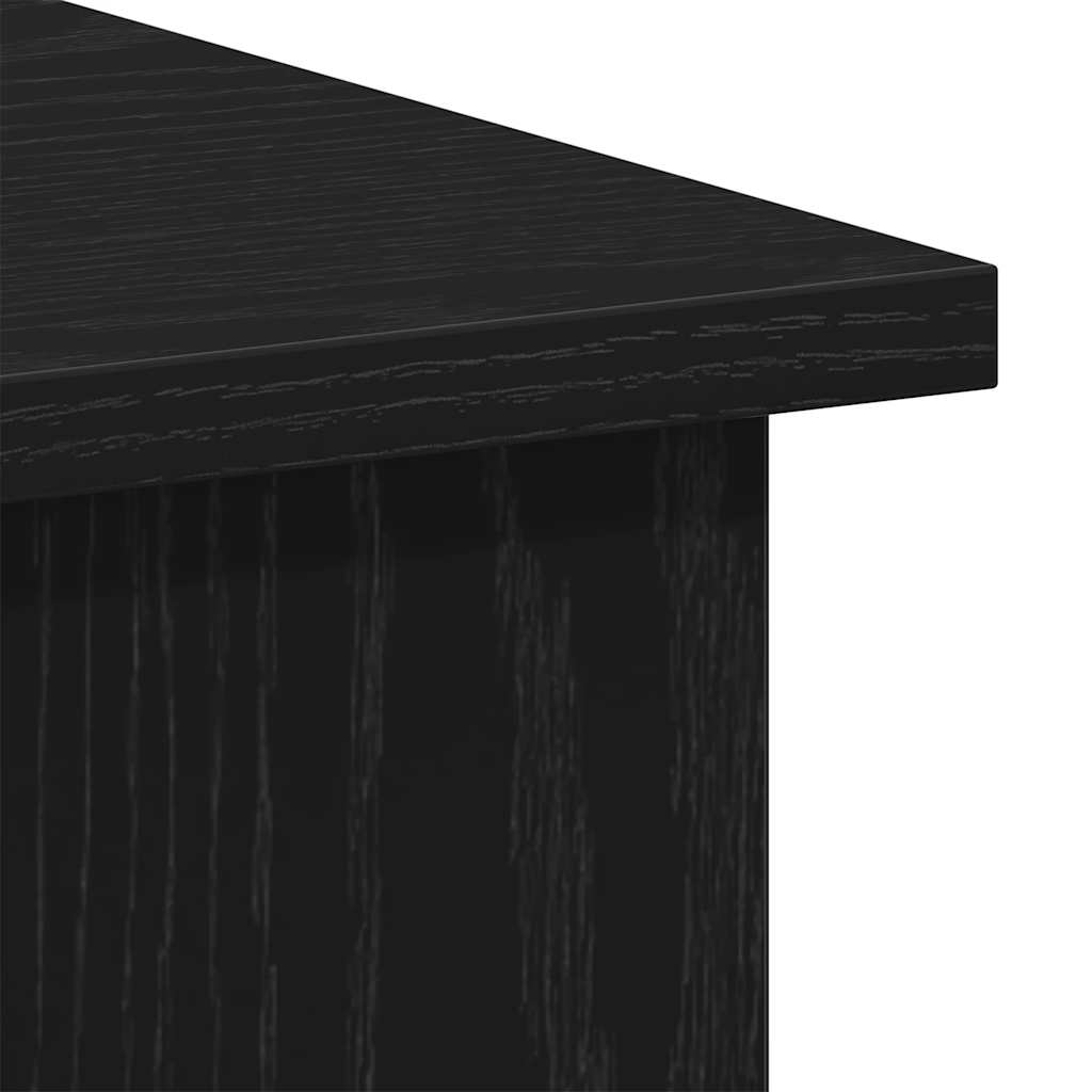 vidaXL Biurko, czarny dąb, 100x55x75 cm, materiał drewnopochodny
