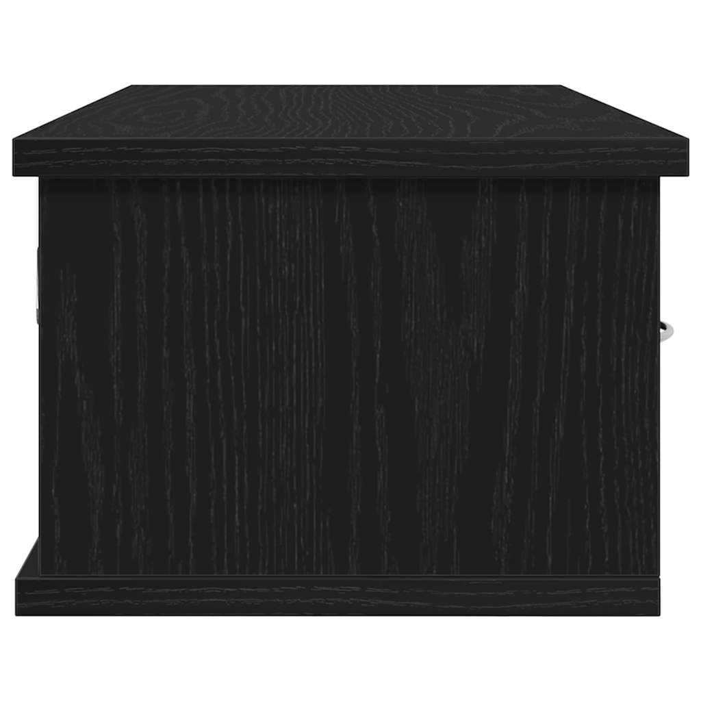 vidaXL Szafka ścienna z szufladą Czarny Dąb 60 x 26 x 18,5 cm