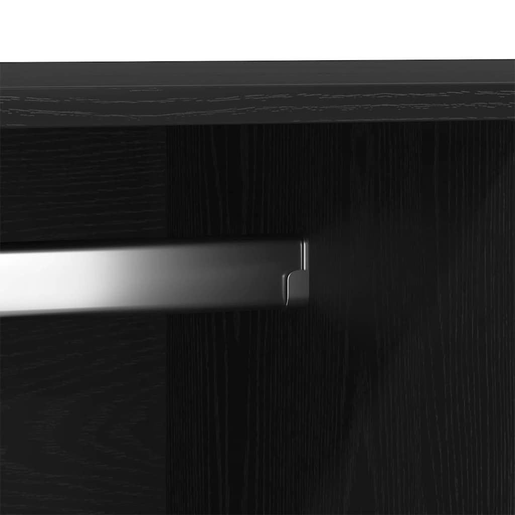 vidaXL Garderoba Czarny Dąb 80 x 52 x 180 cm Materiał drewnopochodny
