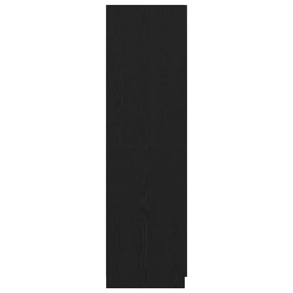 vidaXL Garderoba Czarny Dąb 80 x 52 x 180 cm Materiał drewnopochodny
