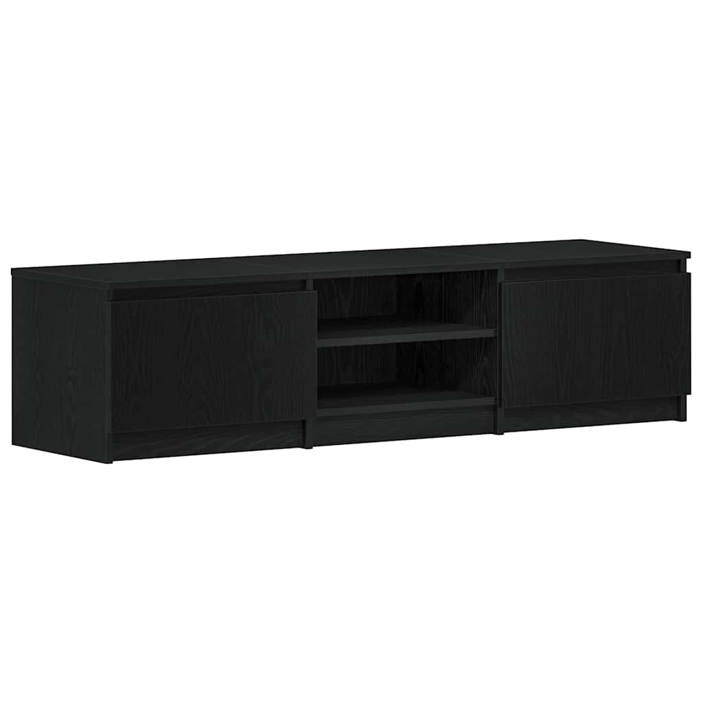 vidaXL Szafka RTV Czarny Dąb 140x40x36 cm Drewno klejone
