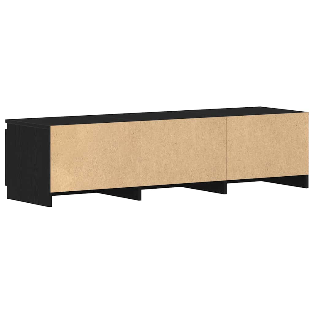 vidaXL Szafka RTV Czarny Dąb 140x40x36 cm Drewno klejone