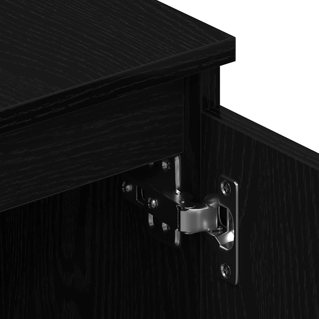 vidaXL Szafka RTV Czarny Dąb 140x40x36 cm Drewno klejone