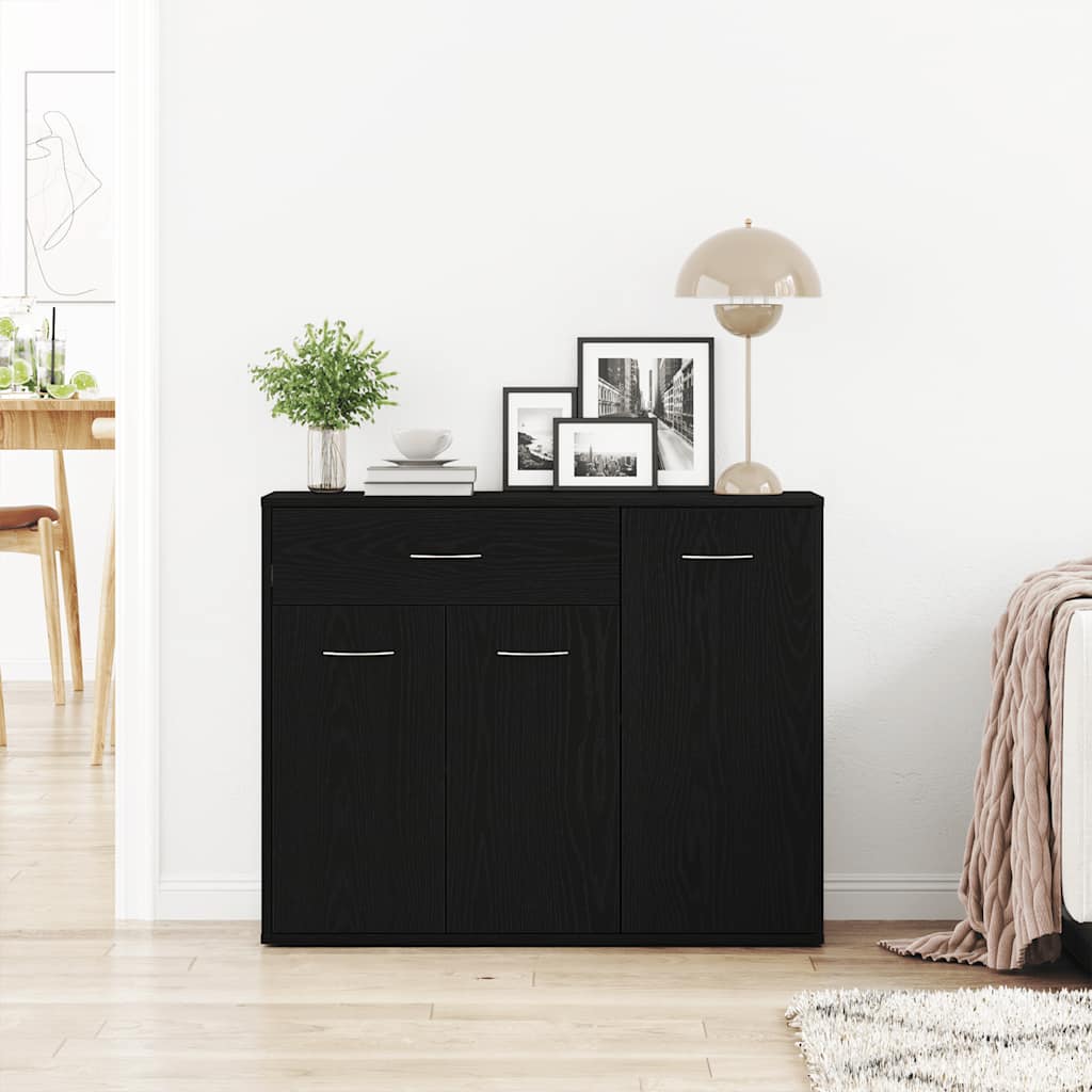 vidaXL Komoda Czarny Dąb 88x30x70 cm Drewno klejone