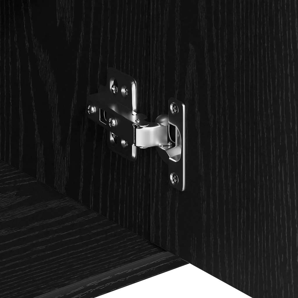 vidaXL Komoda Czarny Dąb 88x30x70 cm Drewno klejone
