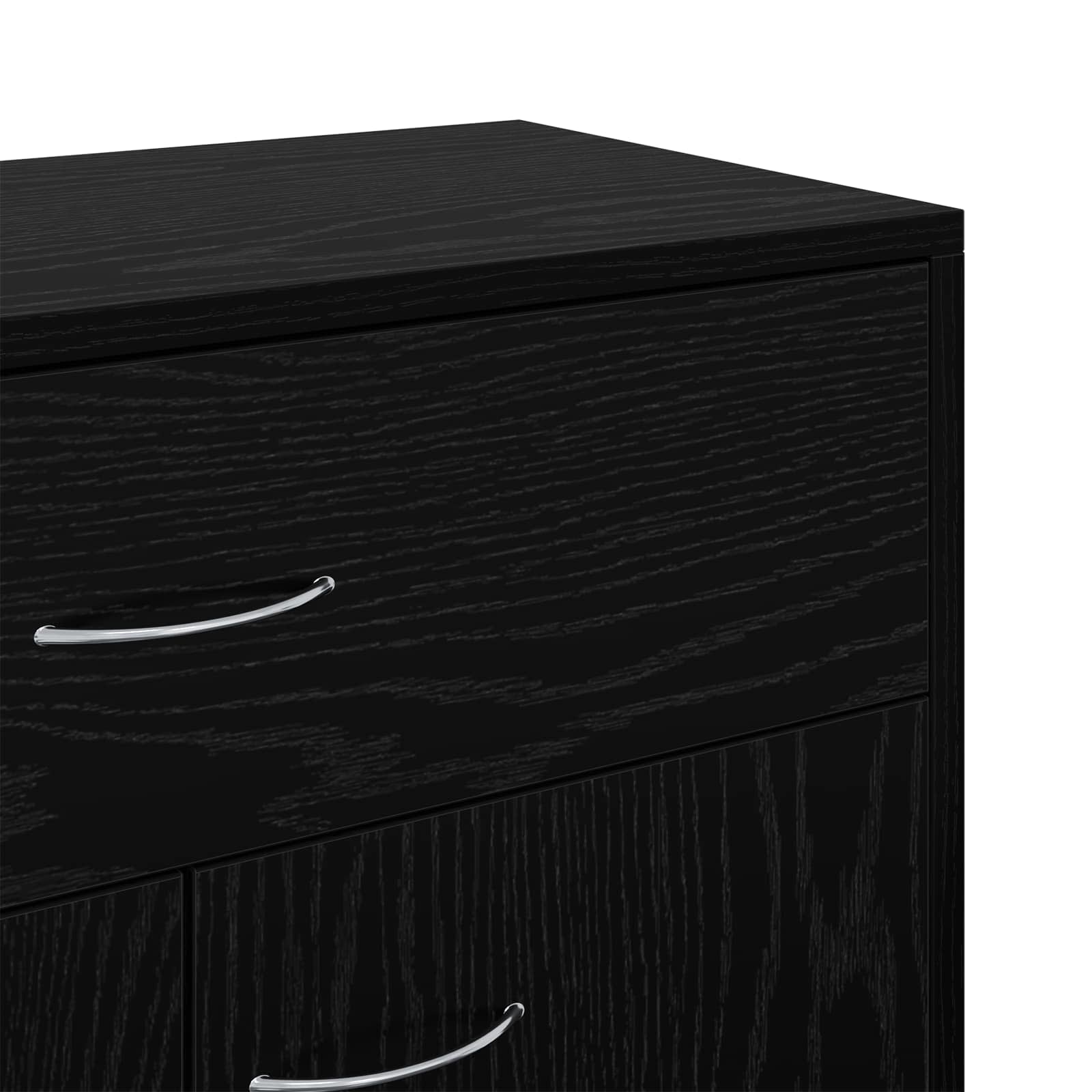 vidaXL Bufet Czarny Dąb 60 x 30 x 75 cm Materiał drewnopochodny