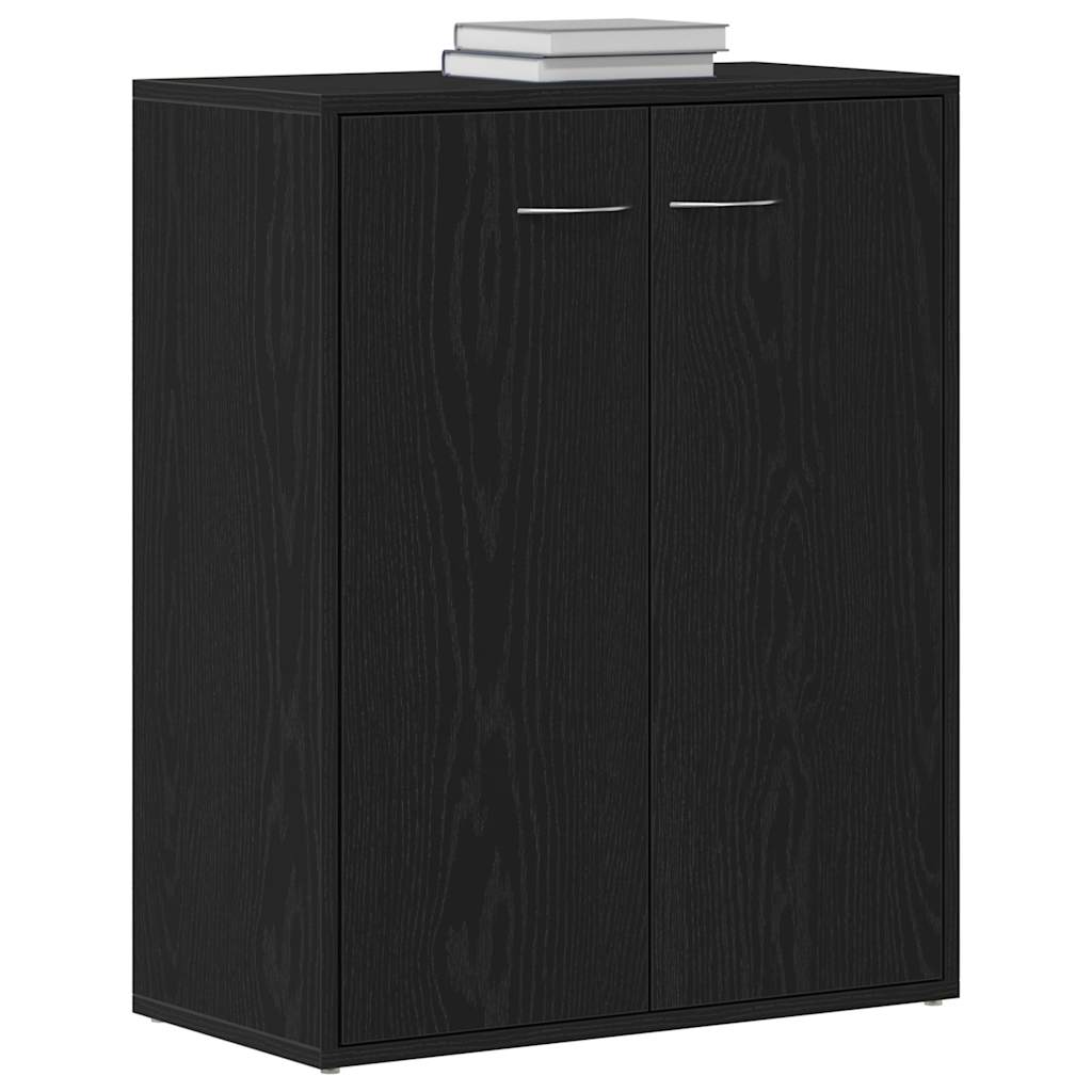 vidaXL Komoda Czarny Dąb 60x30x75 cm Drewno klejone