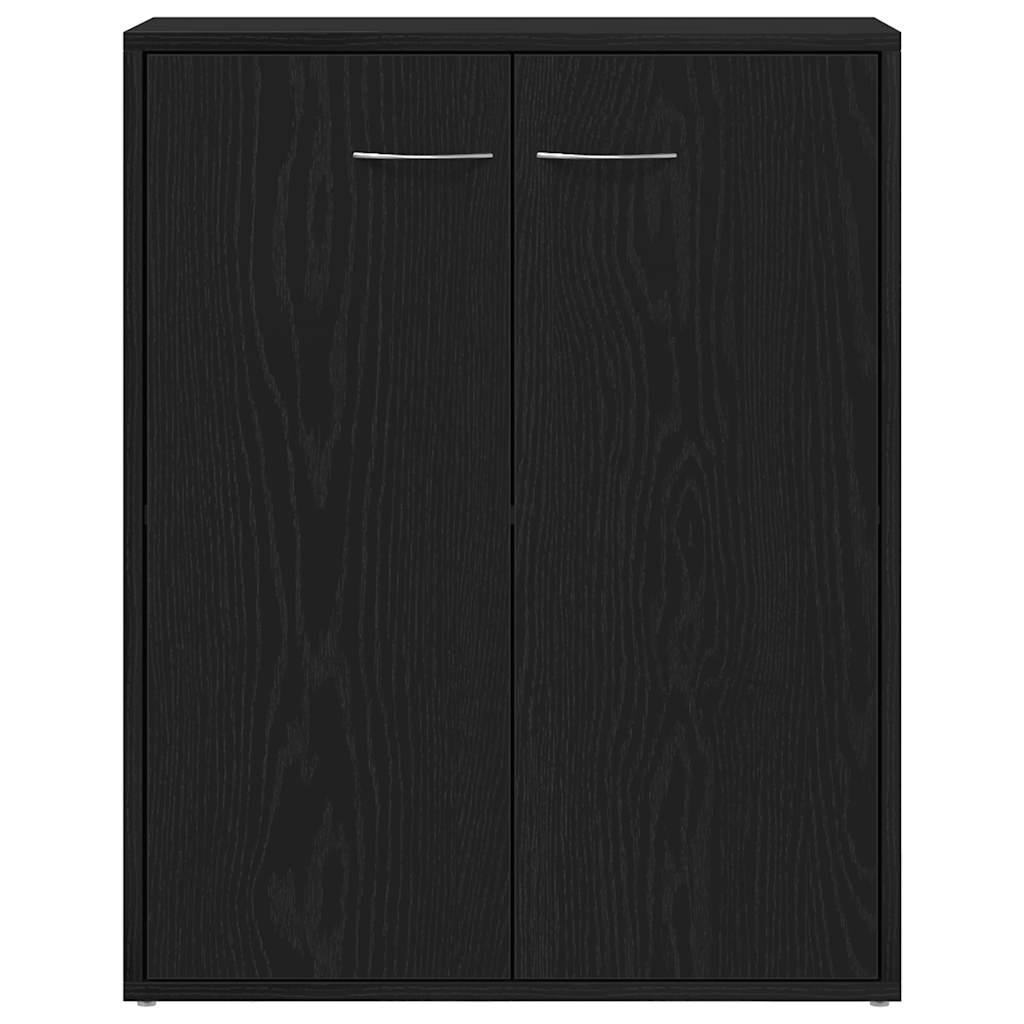 vidaXL Komoda Czarny Dąb 60x30x75 cm Drewno klejone