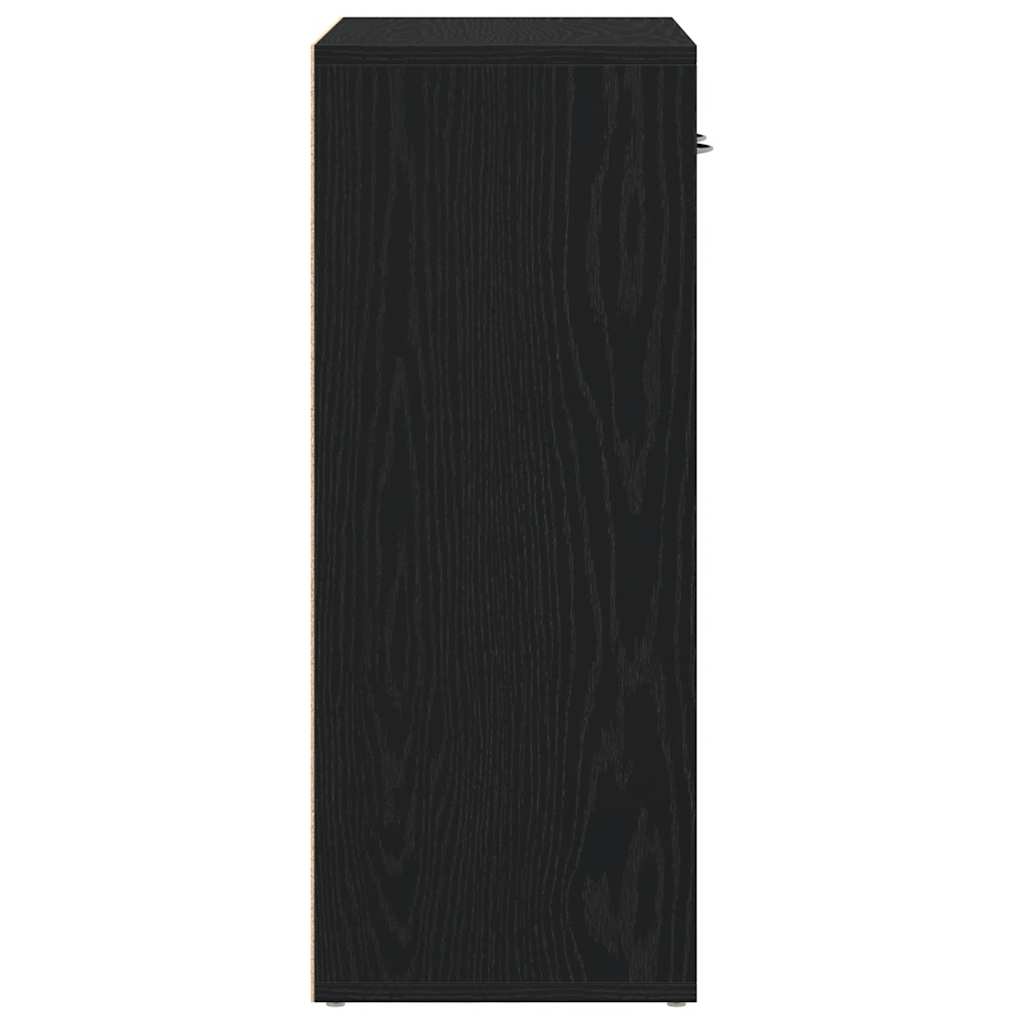 vidaXL Komoda Czarny Dąb 60x30x75 cm Drewno klejone