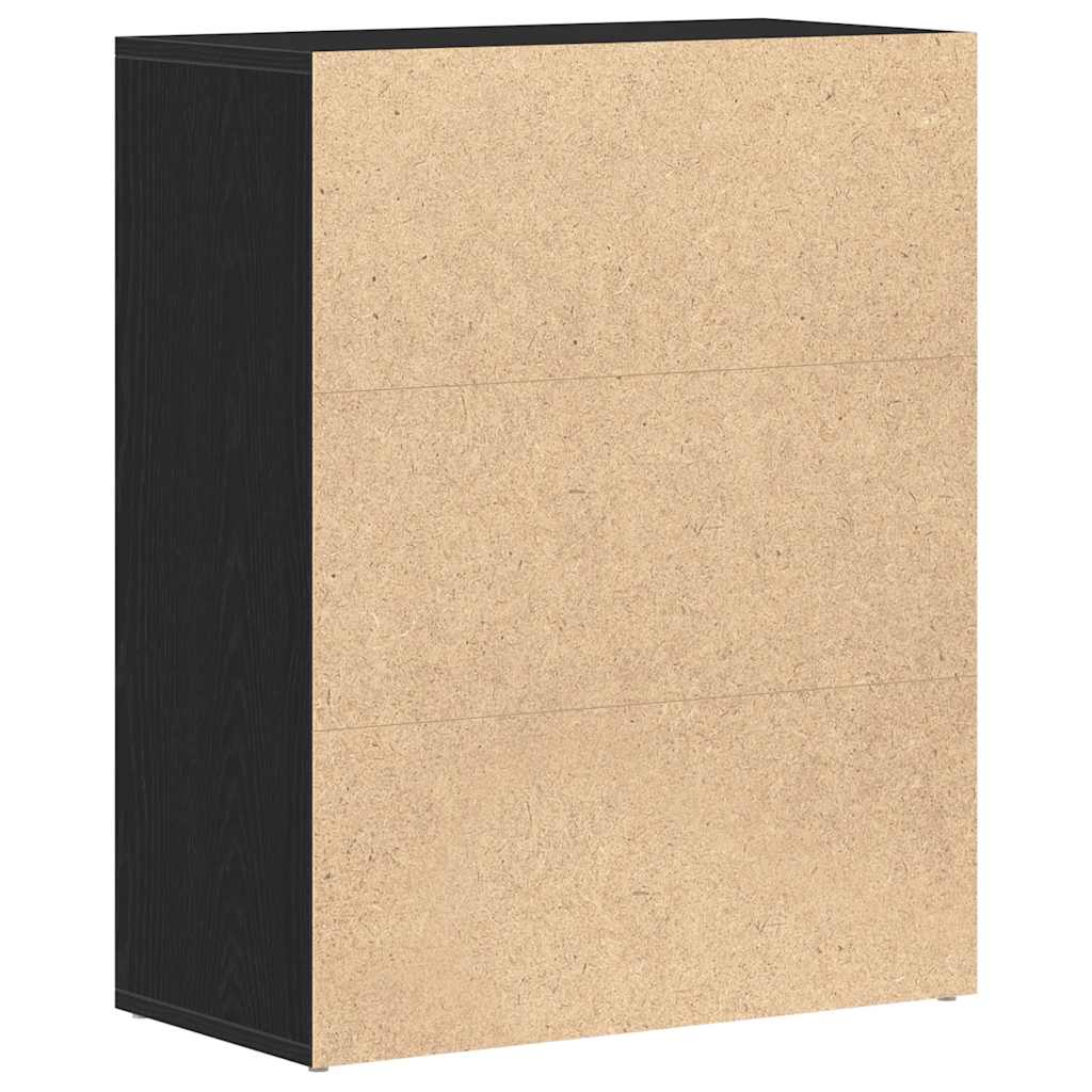 vidaXL Komoda Czarny Dąb 60x30x75 cm Drewno klejone