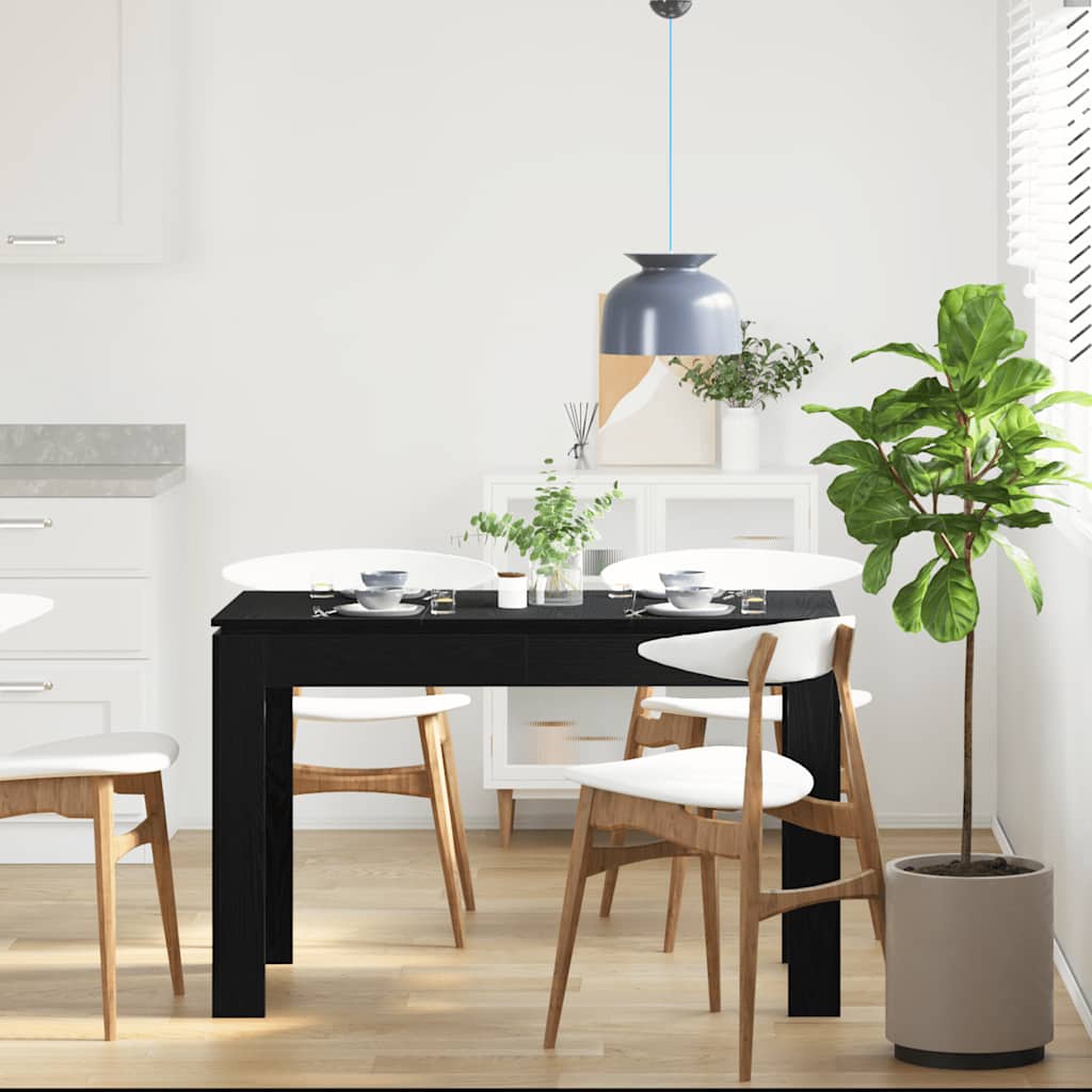 vidaXL Stół jadalny dąb czarny 120x60x76 cm Drewno konstrukcyjne