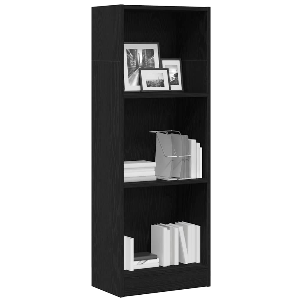 vidaXL Regał biblioteczny Czarny Dąb 40x24x109 cm Drewno klejone