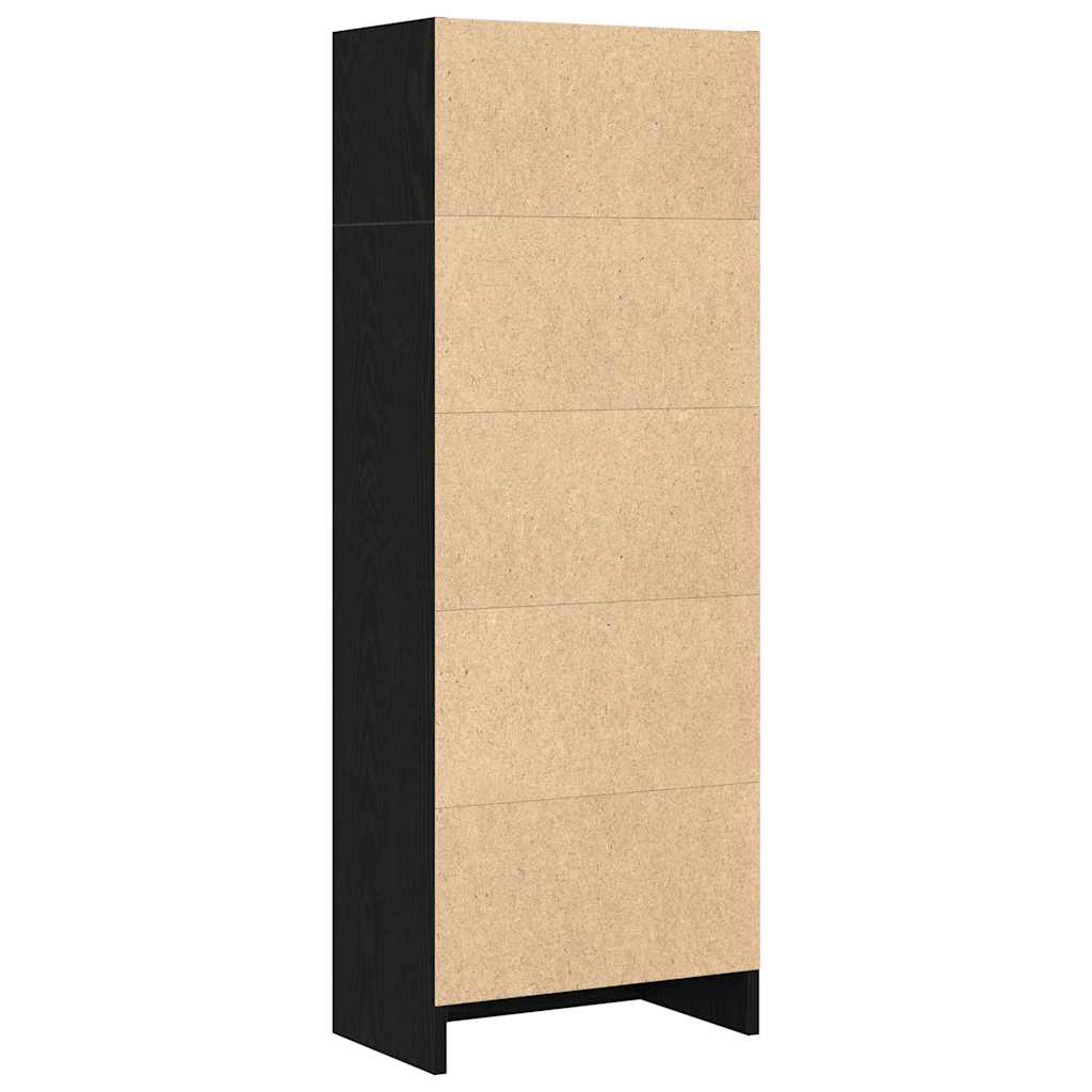vidaXL Regał biblioteczny Czarny Dąb 40x24x109 cm Drewno klejone