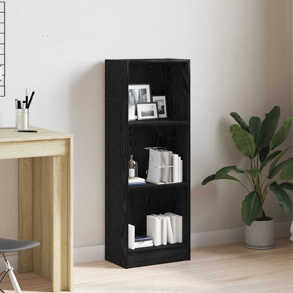 vidaXL Regał biblioteczny Czarny Dąb 40x24x109 cm Drewno klejone