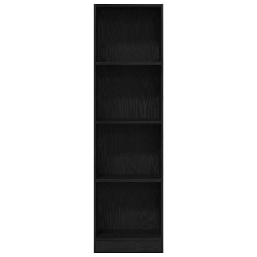 vidaXL Regał biblioteczny Czarny Dąb 40x24x143 cm Drewno klejone