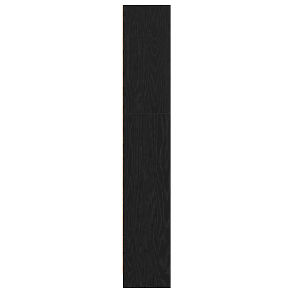vidaXL Regał biblioteczny Czarny Dąb 40x24x143 cm Drewno klejone