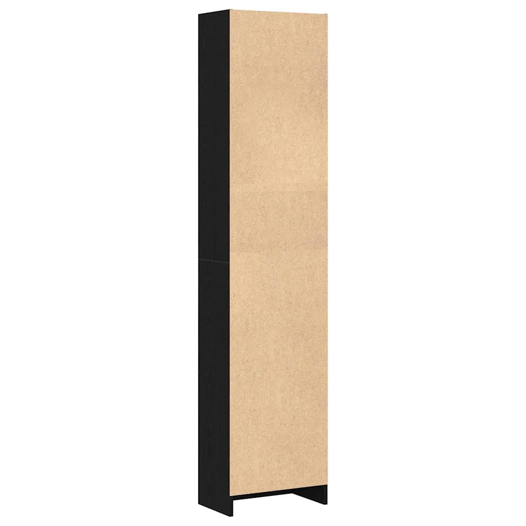 vidaXL Regał biblioteczny Czarny Dąb 40x24x176 cm Drewno klejone