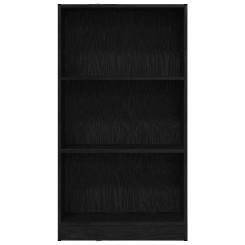 vidaXL Regał biblioteczny Czarny Dąb 60x24x109 cm Drewno klejone