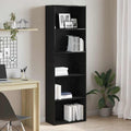 vidaXL Regał biblioteczny Czarny Dąb 60x30x189 cm Drewno klejone