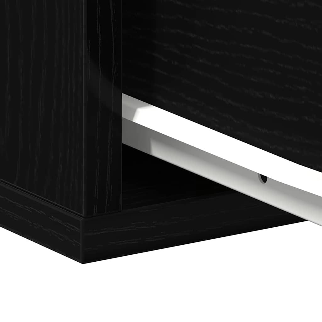 vidaXL Szafka Nocna Czarny Dąb 40 x 30 x 30 cm Materiał drewnopochodny
