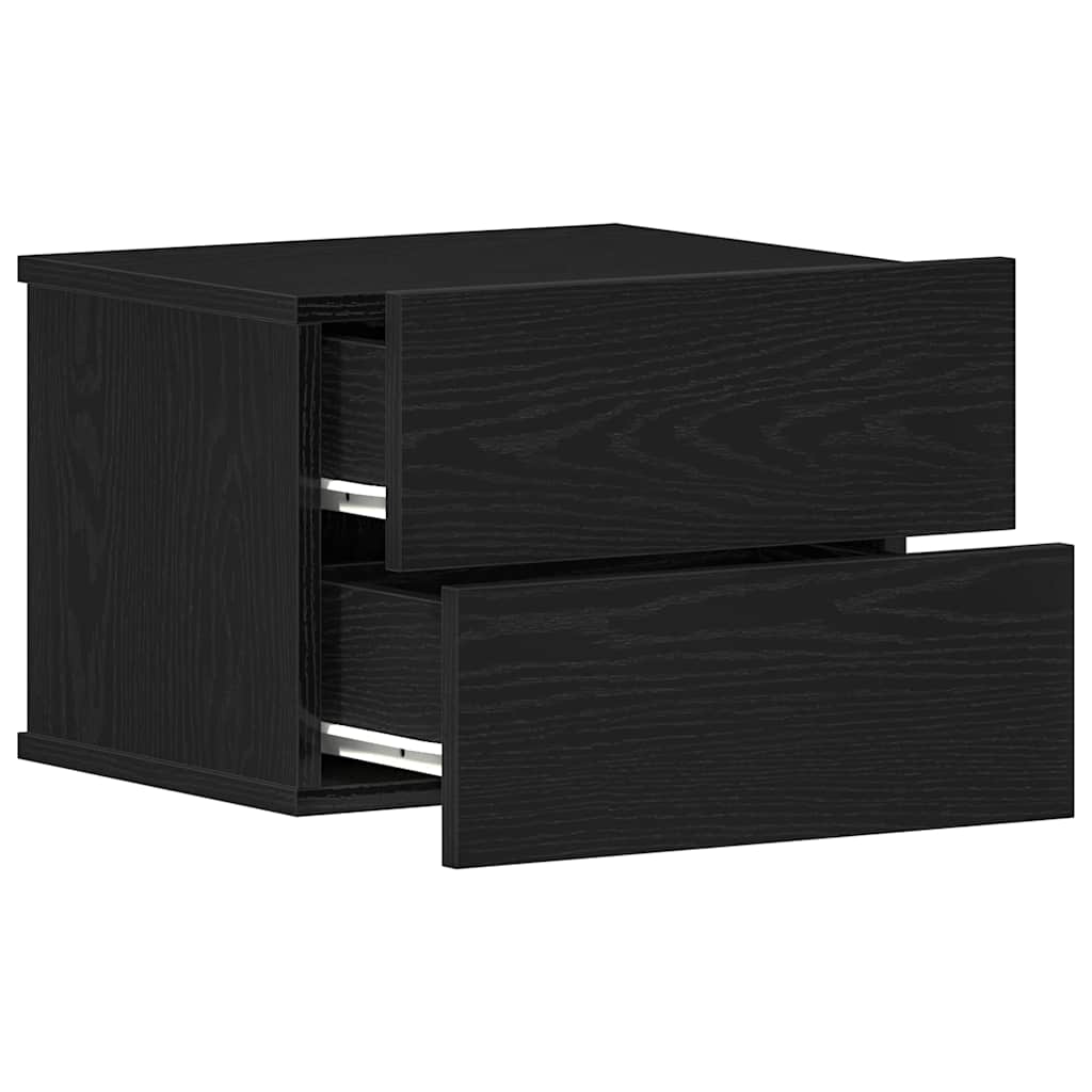 vidaXL Szafka Nocna Czarny Dąb 40 x 30 x 30 cm Materiał drewnopochodny