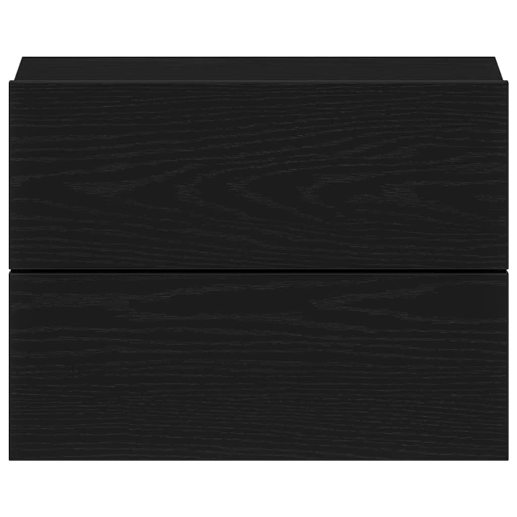 vidaXL Szafka Nocna Czarny Dąb 40 x 30 x 30 cm Materiał drewnopochodny