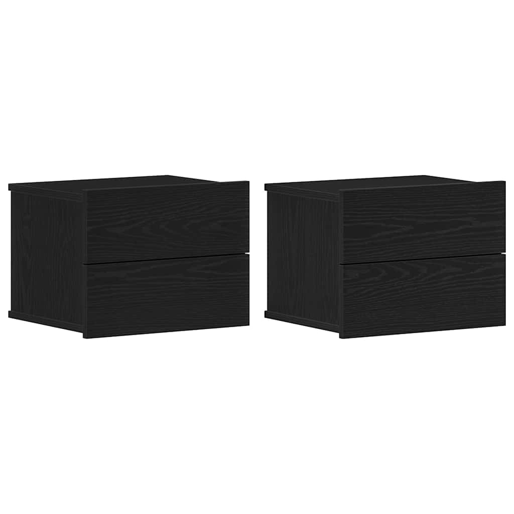 vidaXL Szafka Nocna z szufladą 2 pcs Czarny Dąb 40 x 30 x 30 cm