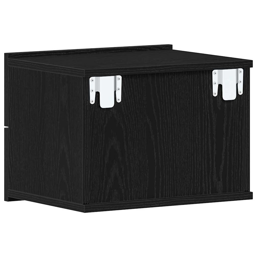vidaXL Szafka Nocna z szufladą 2 pcs Czarny Dąb 40 x 30 x 30 cm