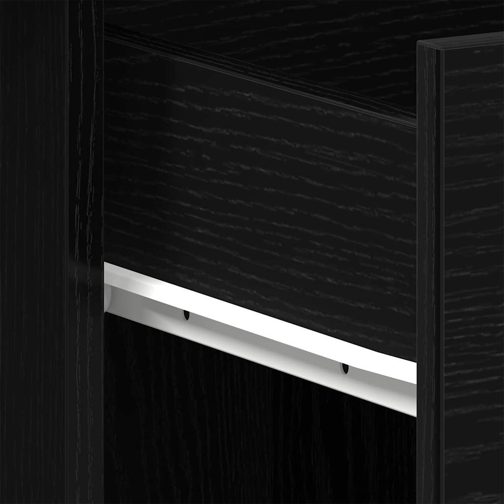 vidaXL Biurko Czarny Dąb 100 x 50 x 76 cm Materiał drewnopochodny