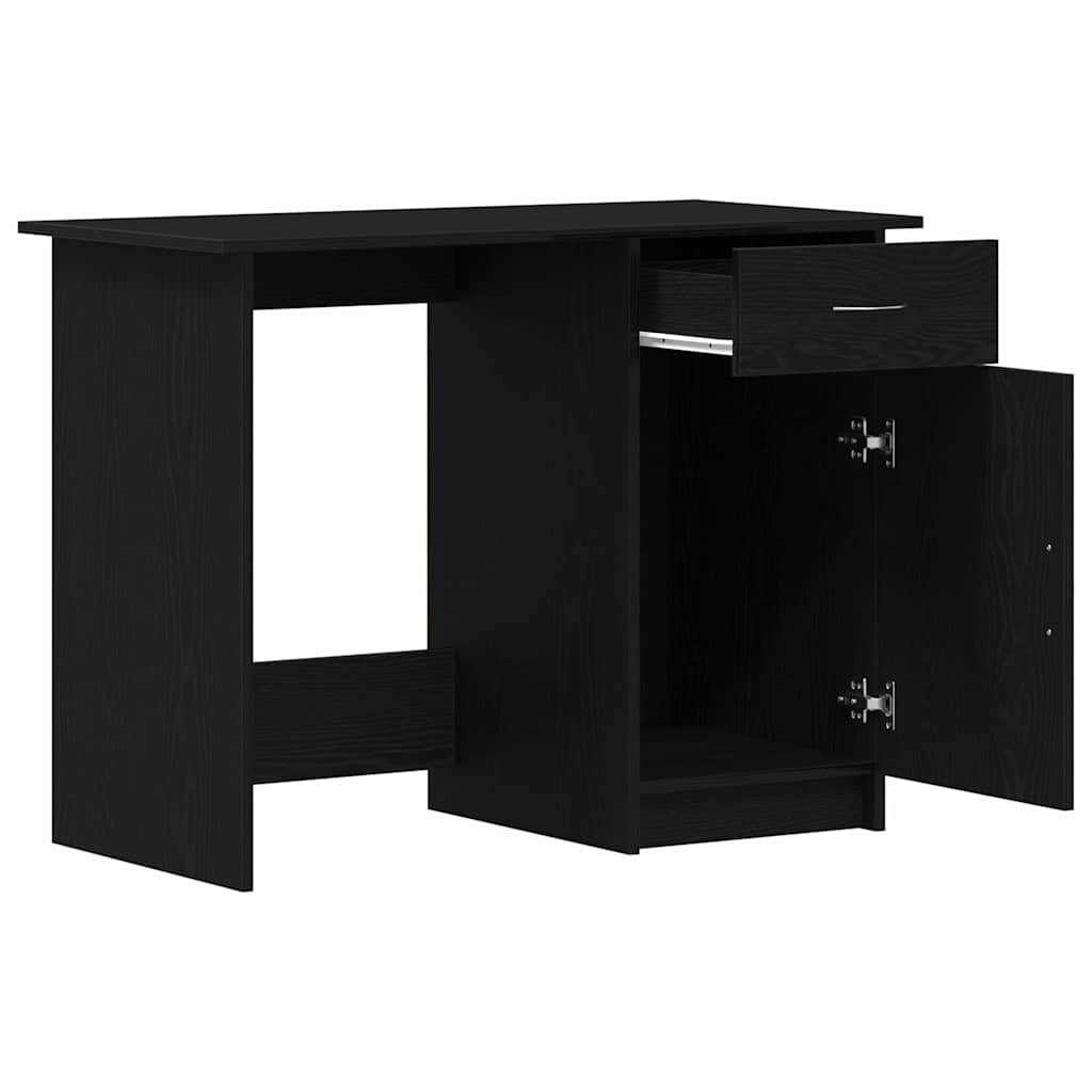 vidaXL Biurko Czarny Dąb 100 x 50 x 76 cm Materiał drewnopochodny