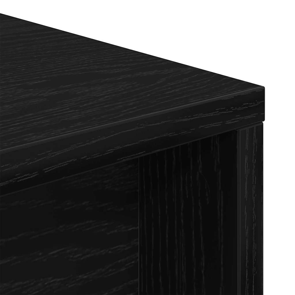 vidaXL Biurko Czarny Dąb 200 x 50 x 76 cm Materiał drewnopochodny