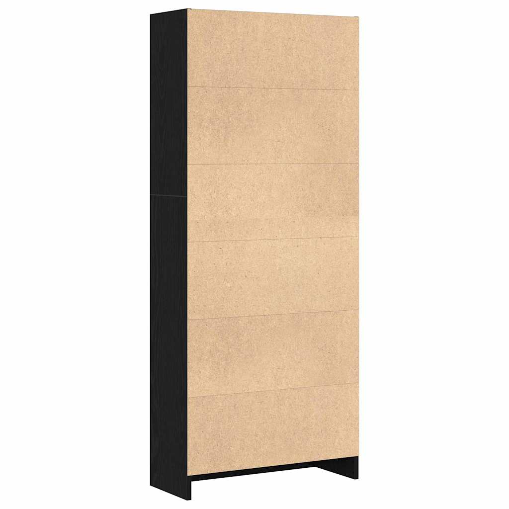 vidaXL Półka na książki Czarny Dąb 60 x 24 x 143 cm