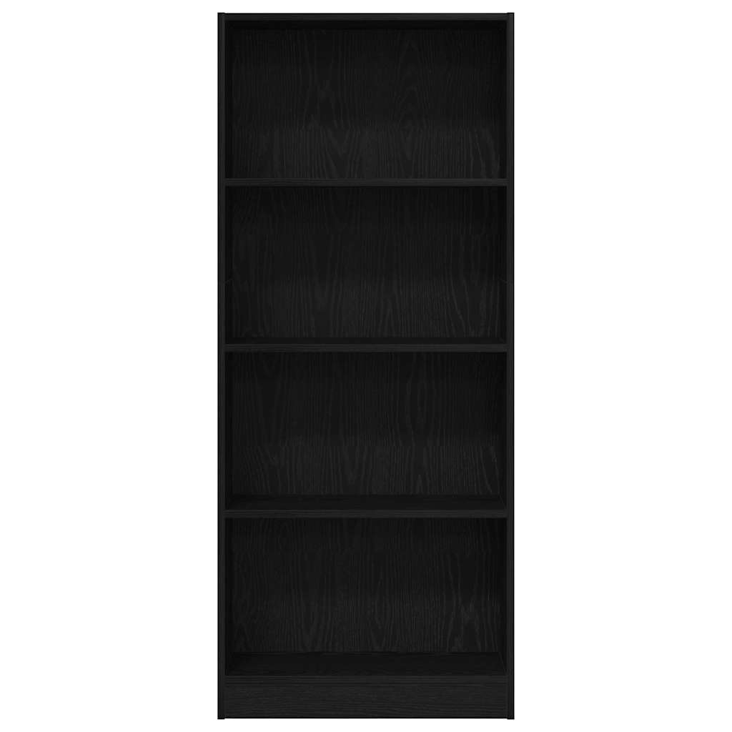vidaXL Półka na książki Czarny Dąb 60 x 24 x 143 cm