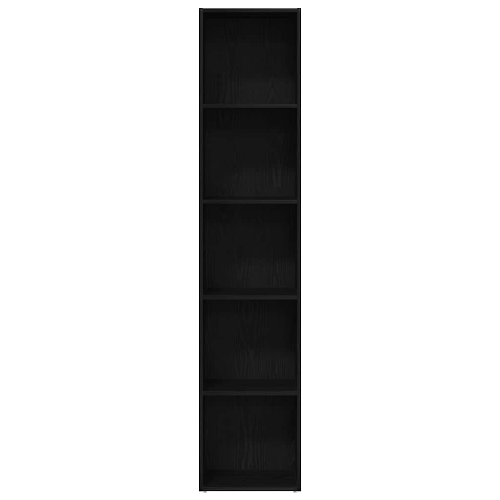 vidaXL Regał na książki Czarny dąb 40x30x189 cm Drewno konstrukcyjne