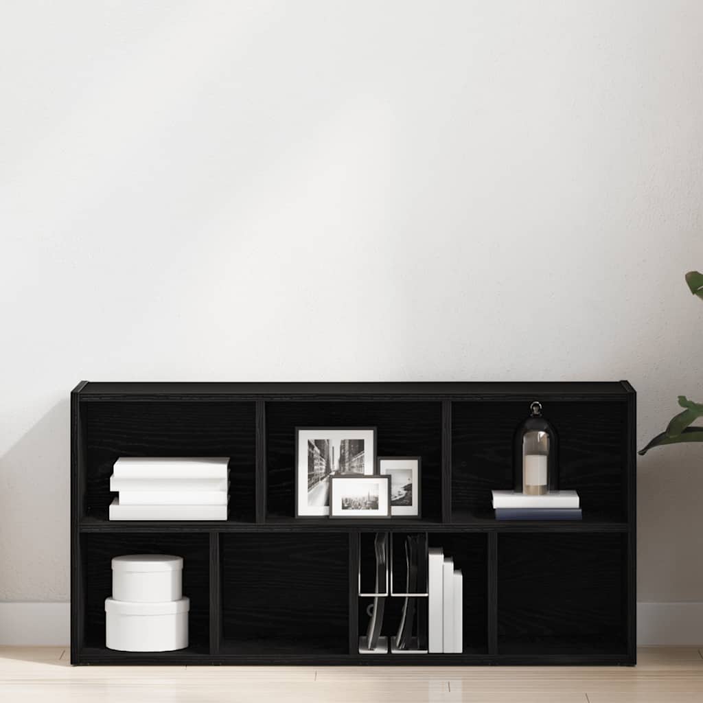 vidaXL Regał biblioteczny, czarny dąb, 50x25x104 cm