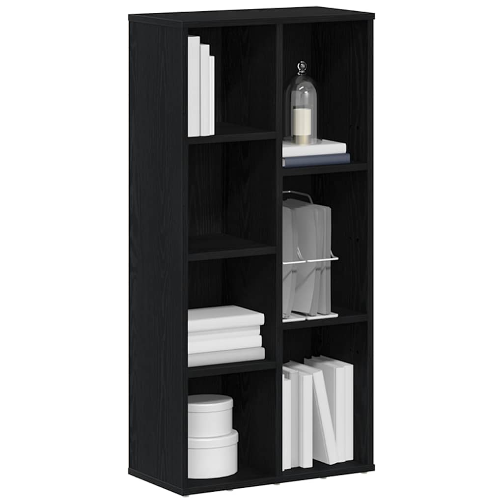 vidaXL Regał biblioteczny, czarny dąb, 50x25x104 cm