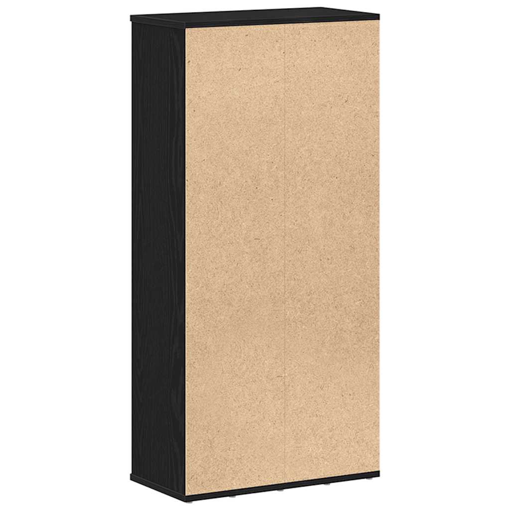 vidaXL Regał biblioteczny, czarny dąb, 50x25x104 cm