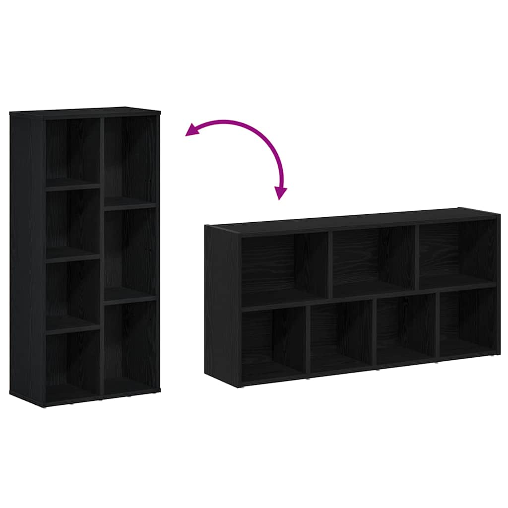 vidaXL Regał biblioteczny, czarny dąb, 50x25x104 cm
