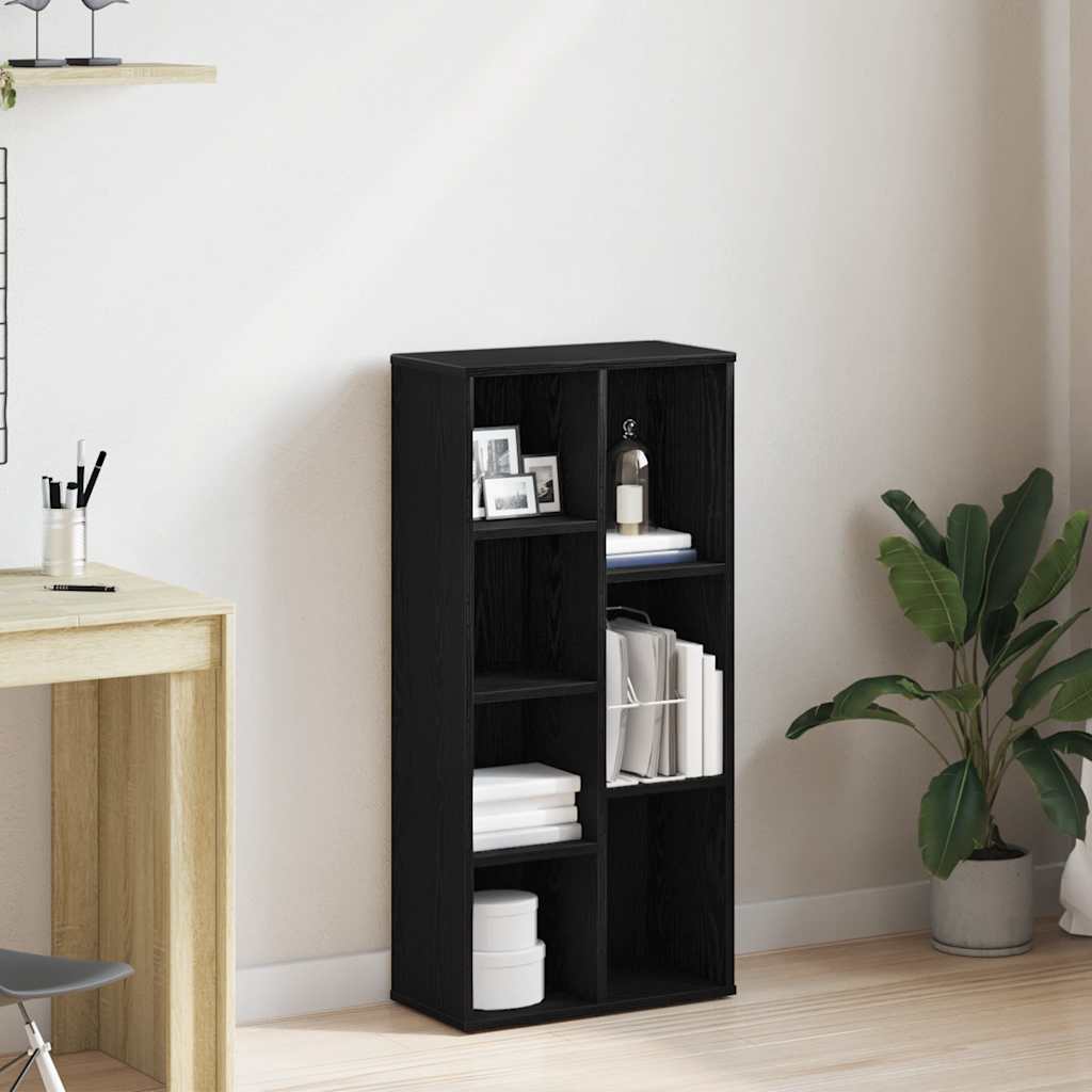 vidaXL Regał biblioteczny, czarny dąb, 50x25x104 cm