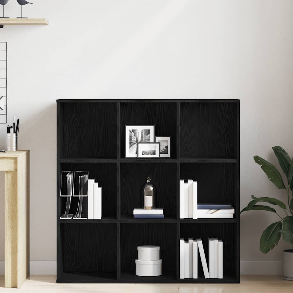 vidaXL Regał na książki Czarny dąb 98x29x97,5 cm Drewno konstrukcyjne
