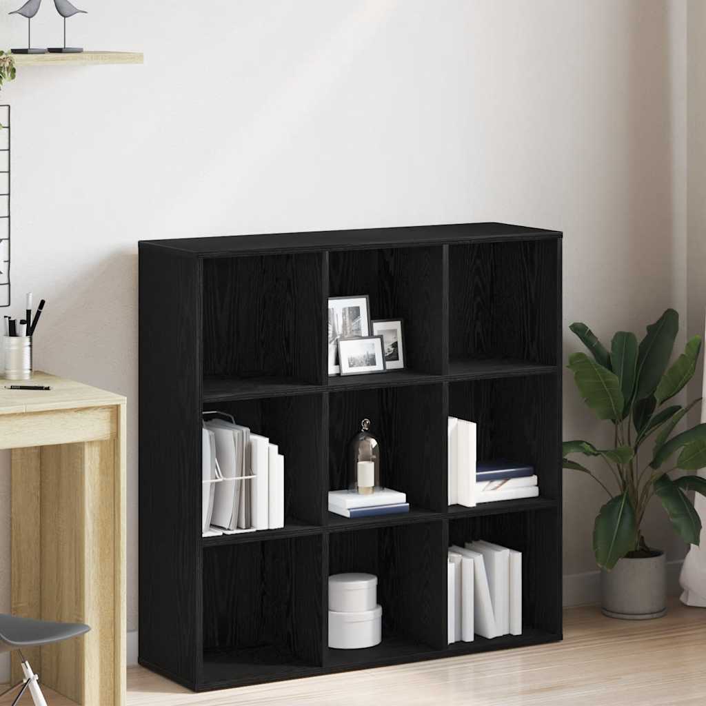 vidaXL Regał na książki Czarny dąb 98x29x97,5 cm Drewno konstrukcyjne
