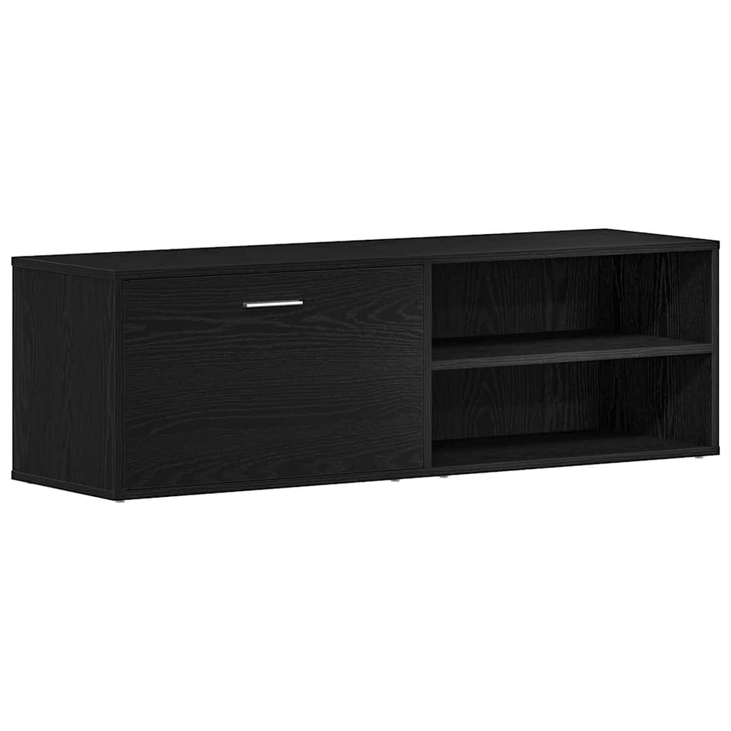 vidaXL Szafka RTV Czarny Dąb 120x34x37 cm Drewno klejone