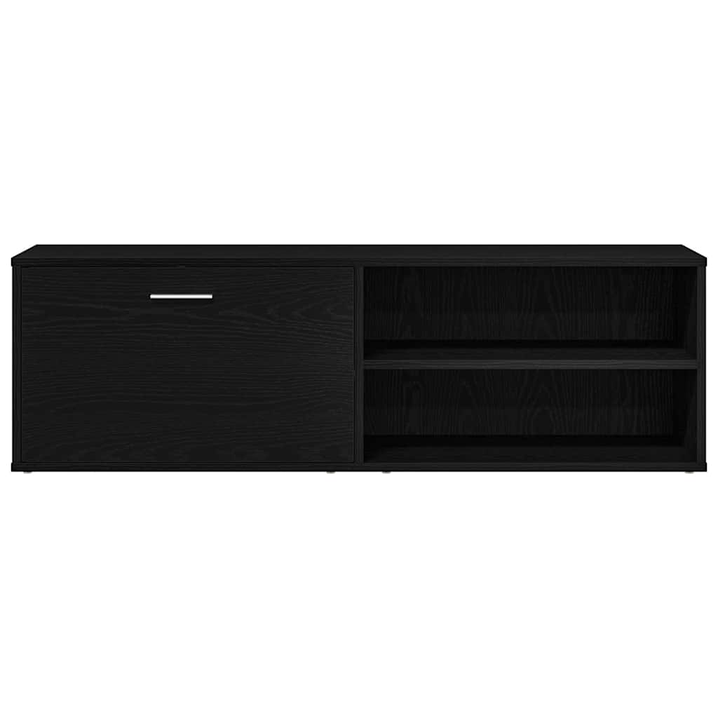 vidaXL Szafka RTV Czarny Dąb 120x34x37 cm Drewno klejone