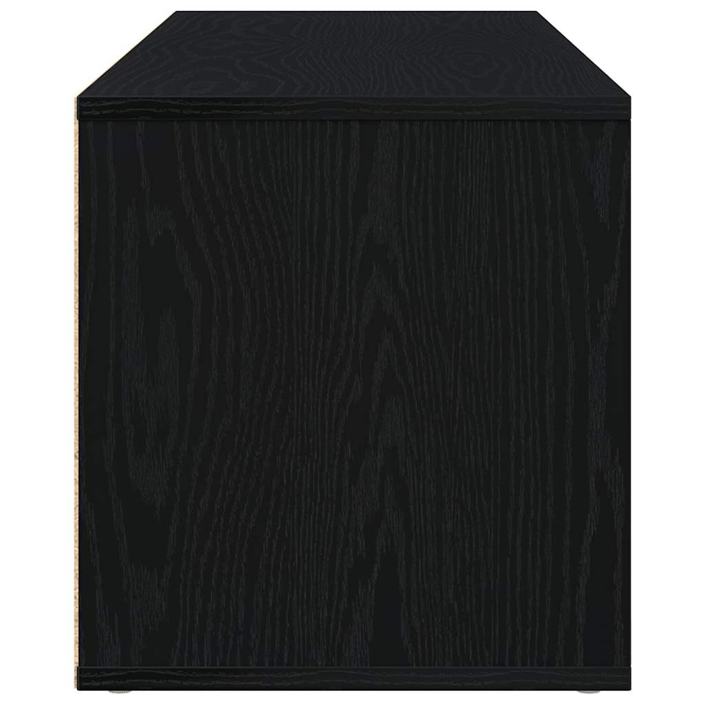 vidaXL Szafka RTV Czarny Dąb 120x34x37 cm Drewno klejone