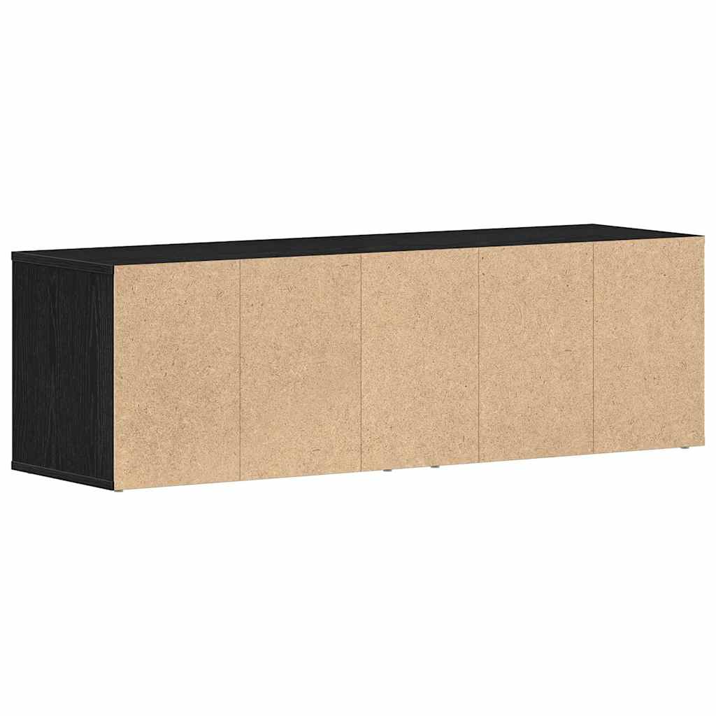 vidaXL Szafka RTV Czarny Dąb 120x34x37 cm Drewno klejone