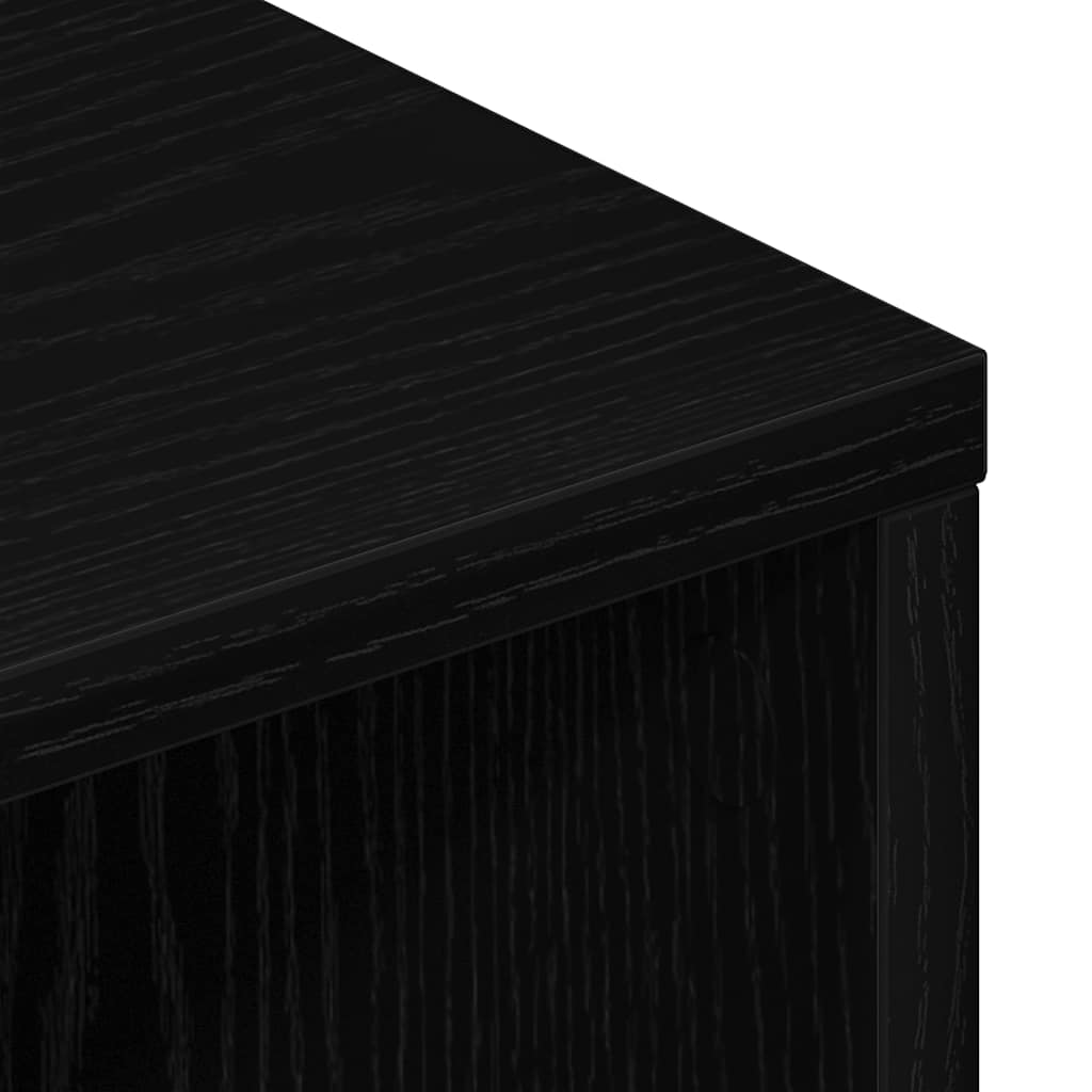 vidaXL Szafka RTV Czarny Dąb 120x34x37 cm Drewno klejone