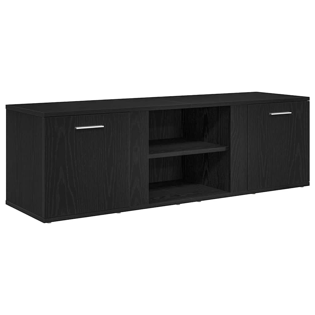vidaXL Szafka RTV Czarny Dąb 120x34x37 cm Drewno klejone