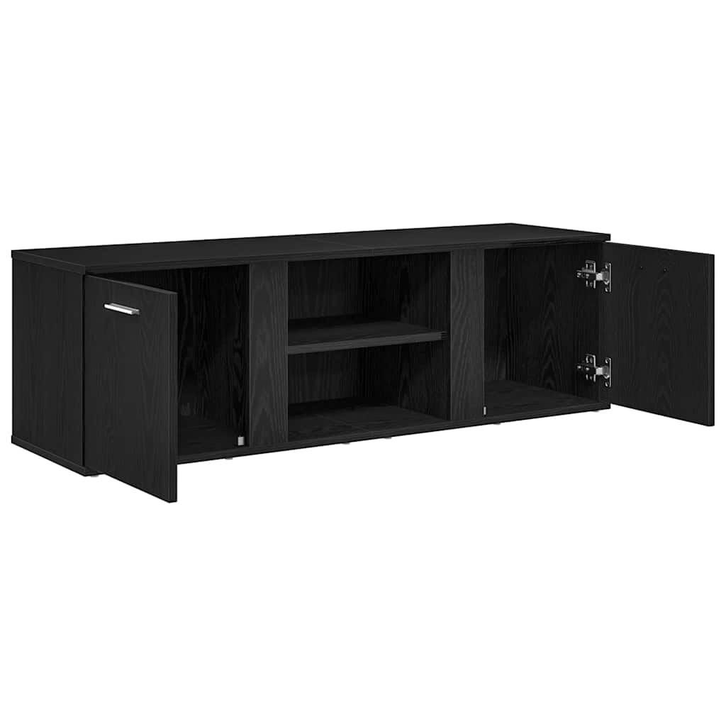 vidaXL Szafka RTV Czarny Dąb 120x34x37 cm Drewno klejone